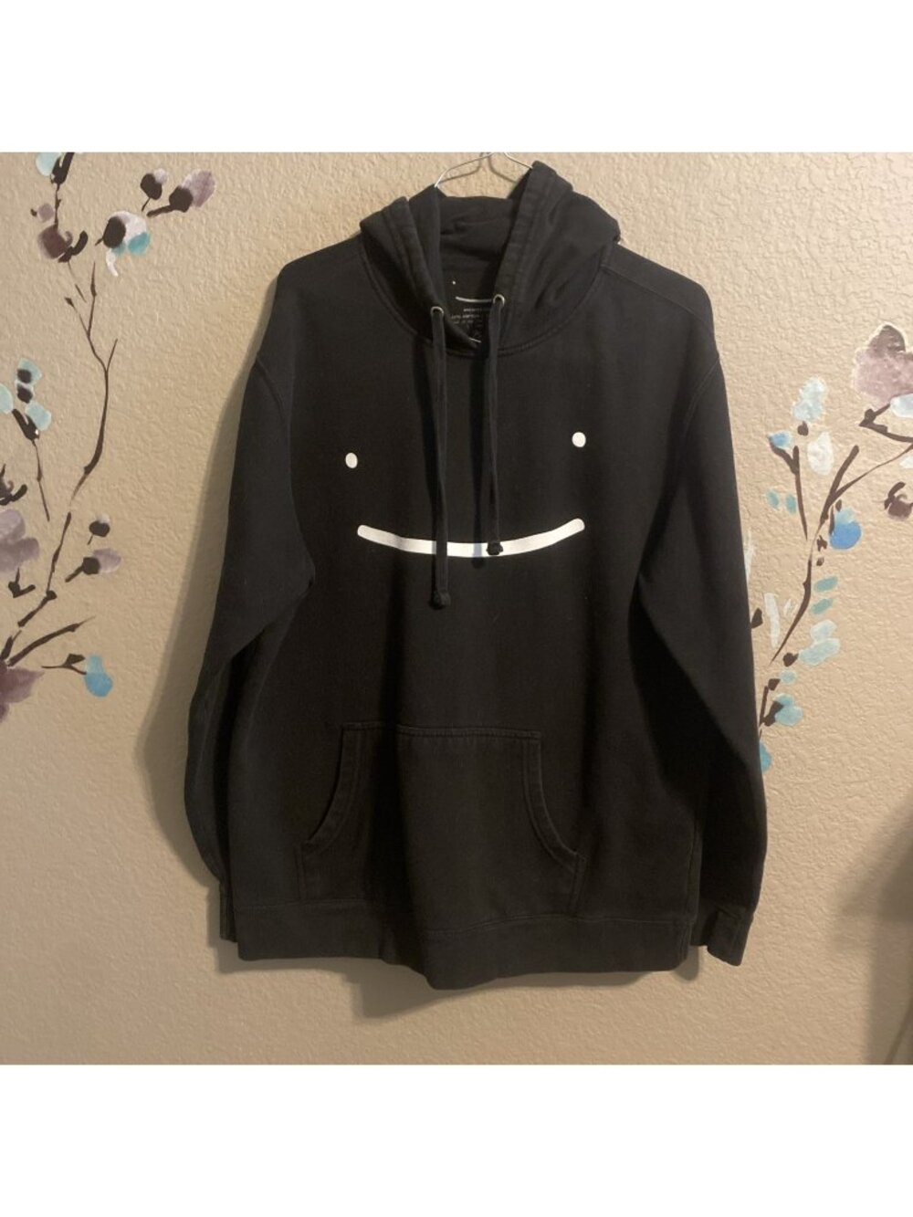 Dream Branding Minecraft Youtuber Black Smiley Face Sweatshirt L